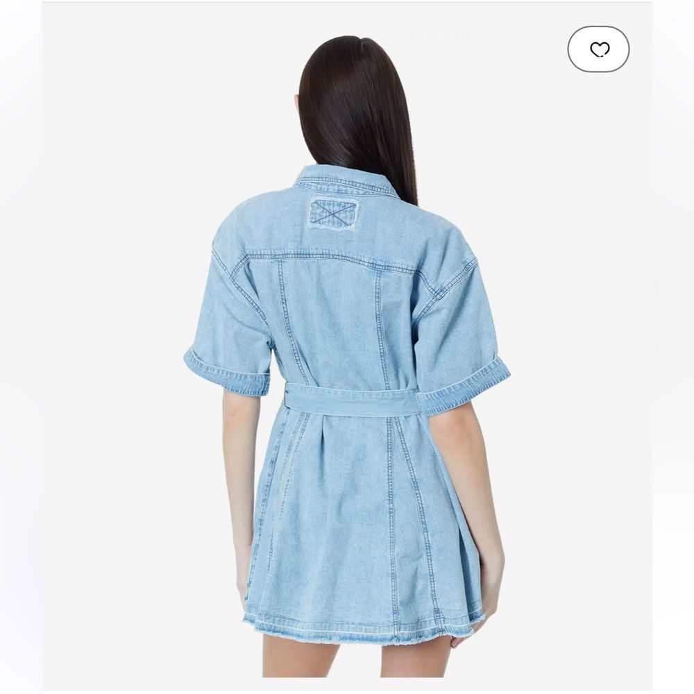 FREE PEOPLE Cotton Jenny‎ Denim Tie-Waist Tunic, Size XSMALL - Picture 11 of 15